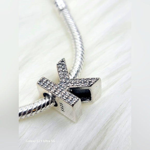 Charm for Bracelet Sterling Silver 925 letter “K” - Picture 2 of 4